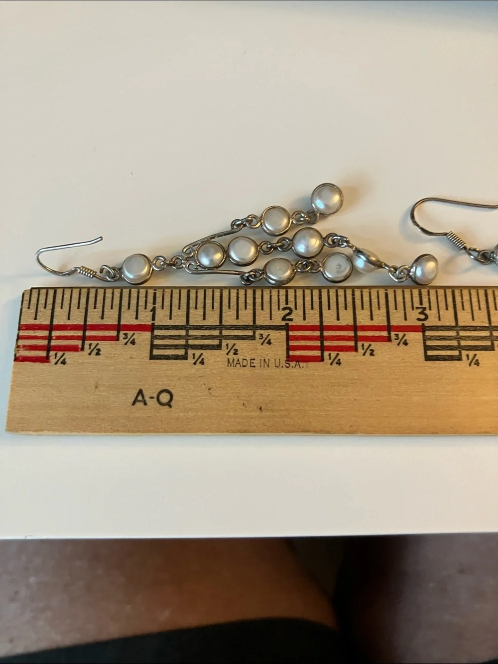Pearl Cascade Chandelier Earrings  Sterling Silver Finish